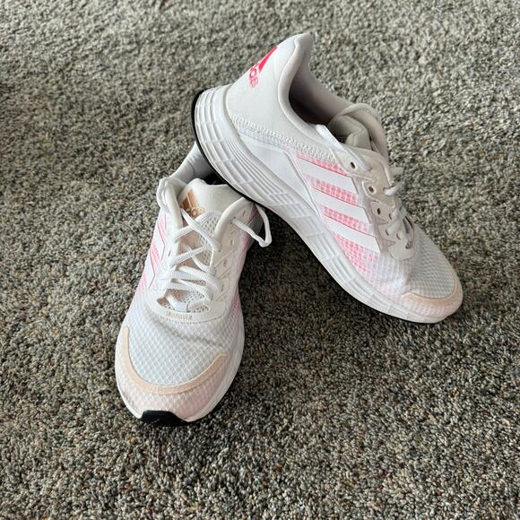 adidas Shoes - Adidas Light Motion Duramo Trainers Running Shoes Women's Size 8 White & Pink